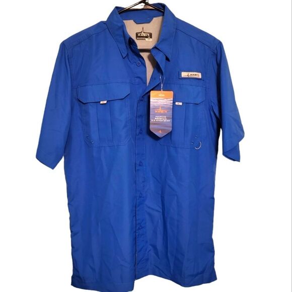 Habit Fourche Mountain Marlin Blue River Fishing Shirt, S New w/tags - Picture 3 of 10
